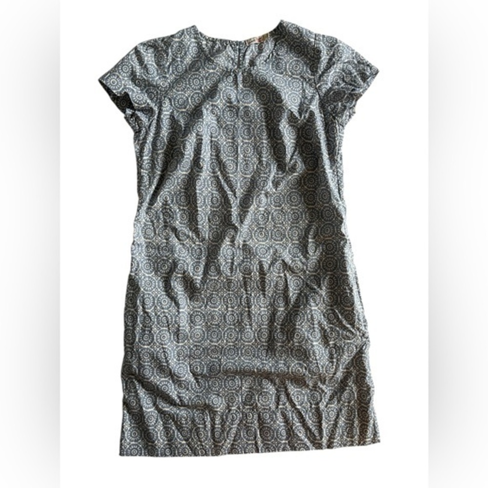 100% cotton Faherty Monochrome Patterned Mini Dress